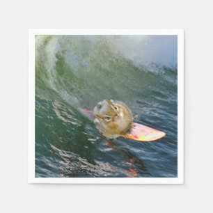 Cute Surfing Chipmunk Napkin