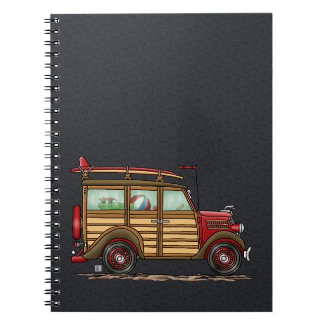 Cute Surfing Woody Notebook (Front)