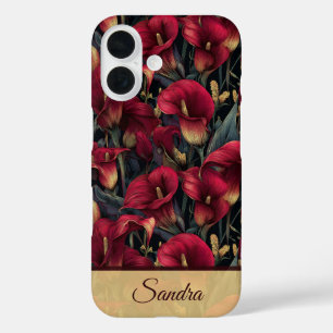 Cute Surprise Birthday Calla Lilies Floral Custom iPhone 16 Case