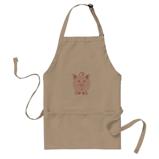 Cute Surprised Pig Standard Apron (Front)