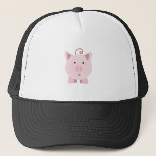 Cute Surprised Pig Trucker Hat