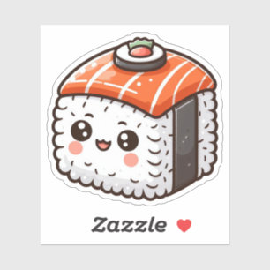Cute Sushi Art Custom-Cut Vinyl Stickers