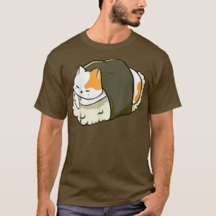 Cute Sushi Cat Kawaii Anime Neko Animal Pet Japan T-Shirt