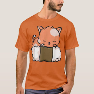 Cute Sushi Cat Kawaii Anime Neko Animal Pet Japan T-Shirt