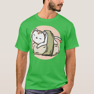 Cute Sushi Cat Kawaii Anime Neko Animal Pet Japan T-Shirt