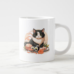 Cute Sushi Cat Large Coffee Mug