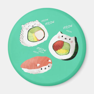 Cute Sushi Cat Magnet