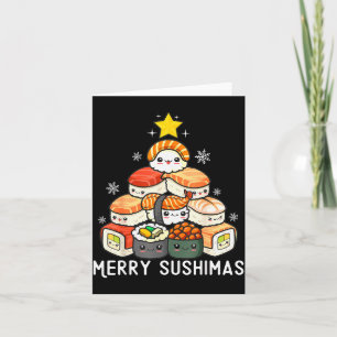 Cute Sushi Christmas Tree Fast For Food Lover Men Card