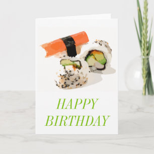 Cute sushi Japanese food Card