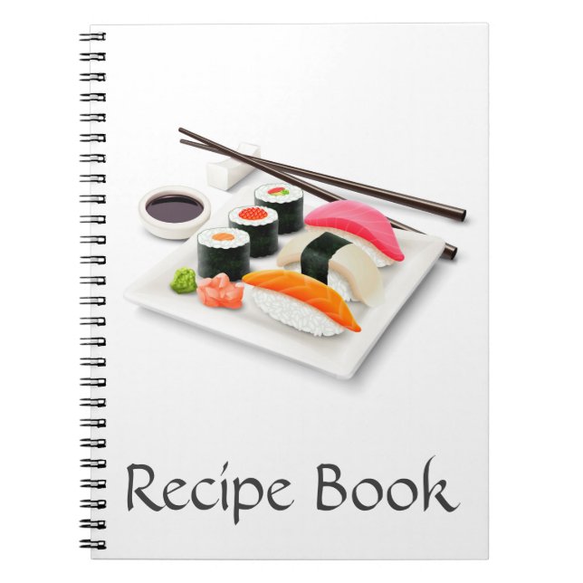 Cute sushi Japanese food Notebook (Front)
