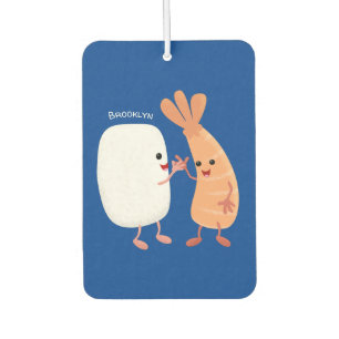 Cute sushi rice prawn friends cartoon car air freshener