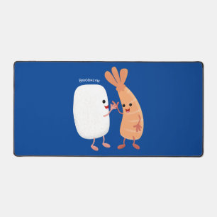 Cute sushi rice prawn friends cartoon desk mat