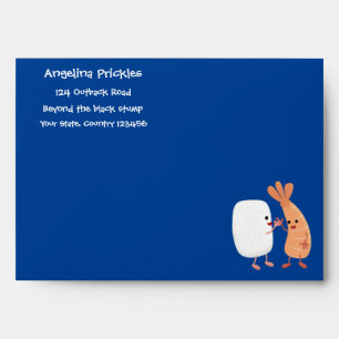 Cute sushi rice prawn friends cartoon envelope