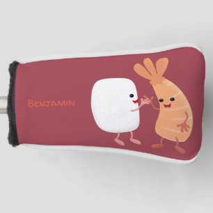 Cute sushi rice prawn friends cartoon golf head cover