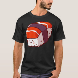 Cute Sushi Salmon Cartoon Illustration T-Shirt