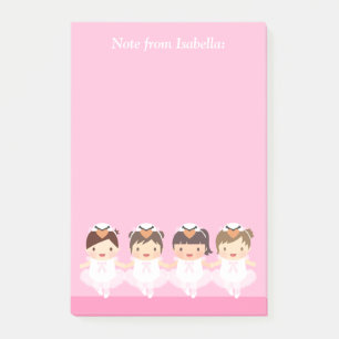 Cute Swan Ballet Ballerina For Girls Post-it Notes