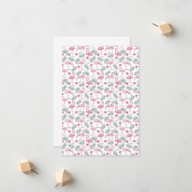 Cute Swan Birds Repeated Pattern Announcement (Front/Back In Situ)