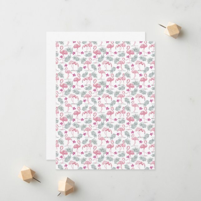 Cute Swan Birds Repeated Pattern Announcement (Front/Back In Situ)
