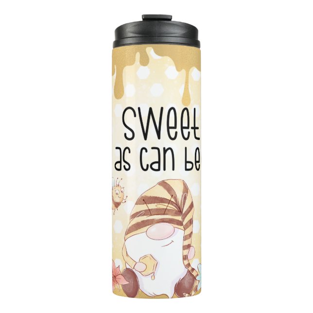 Cute Sweet As Can Bee/Gnome Thermal Tumbler (Front)