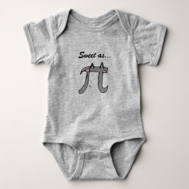 Cute Sweet as Pi Baby Bodysuit (Front)