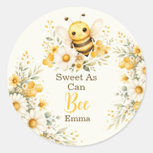 Cute Sweet Bee Classic Round Sticker
