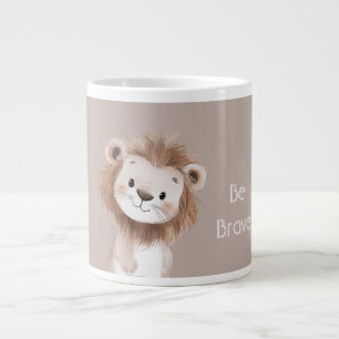 Cute Sweet Brown Lion Large Coffee Mug