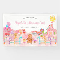 Cute Sweet Celebration Candyland Kids Birthday
