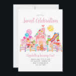 Cute Sweet Celebration Candyland Kids Birthday Invitation<br><div class="desc">Cute Sweet Celebration Candyland Kids Birthday Invitation</div>