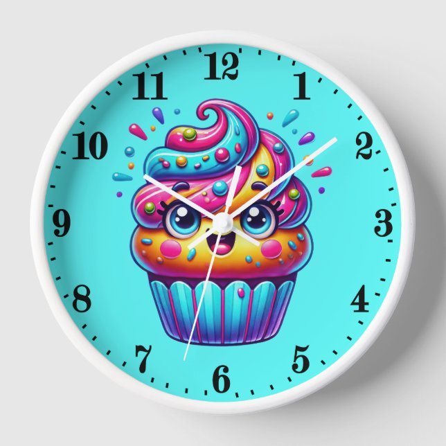 Cute sweet cupcake lovers  clock (Front)