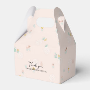 Cute Sweet Floral Garden Cartoon Birthday Party  Favour Box