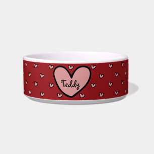 Cute Sweet Heart Pattern Pet Supplies Feeding Bowl