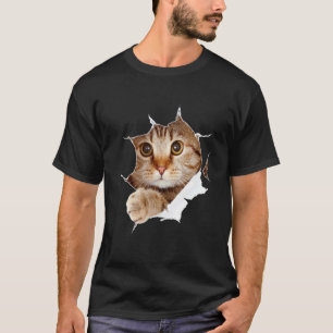 Cute Sweet Kitten Torn Cloth Cat T-Shirt