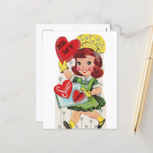 Cute sweet love vintage Valentine Holiday Postcard