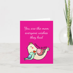 Cute Sweet Mama Bird Heartfelt Mother's Day Card