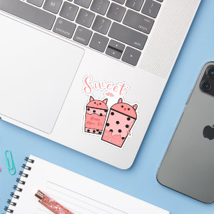 Cute Sweet Milk Tea Vinyl Sticker