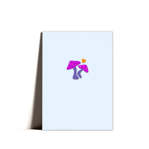 Cute Sweet Minimal Mushrooms Valentine's Card