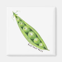 Cute Sweet Peas in a Pod Illustration