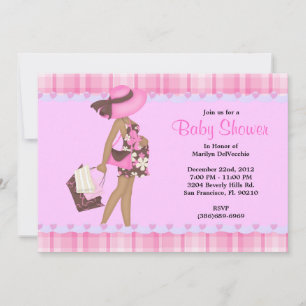 CUTE Sweet PINK Baby Shower Invitation