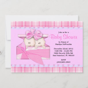 CUTE Sweet PINK Baby Shower Invitation