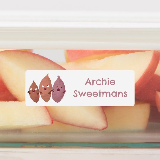 Cute sweet potatoes cartoon personalised (Affixed)