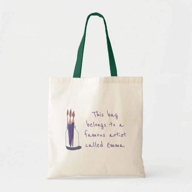 Cute Sweet Quirky Famous Artist  Tote Bag (Front)