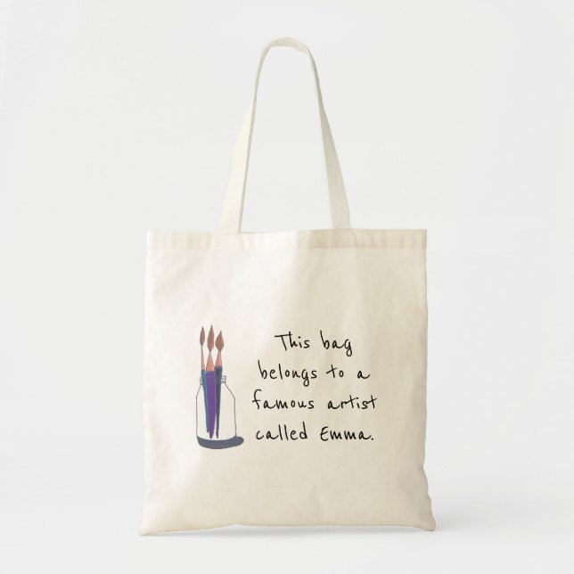 Cute Sweet Quirky Famous Artist  Tote Bag (Front)