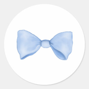 Cute Sweet Simple Baby Blue Bow Classic Round Sticker