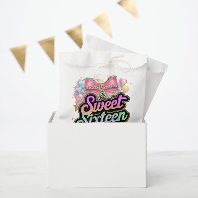 Cute sweet sixteen Birthday party Favour Bags (Party)