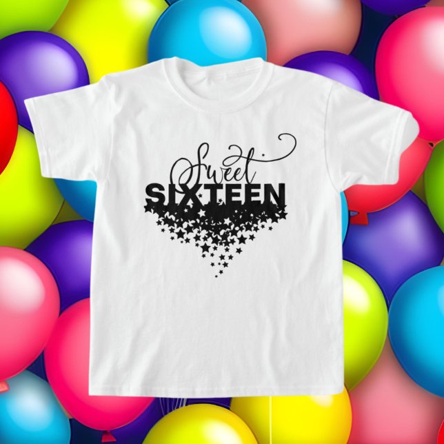 cute sweet sixteen girls Birthday T-Shirt (Creator Uploaded)