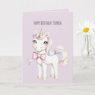 Cute Sweet Unicorn Birthday Card