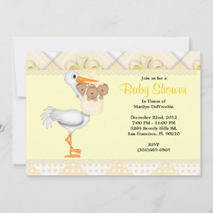 CUTE Sweet Yellow Baby Shower Invitation