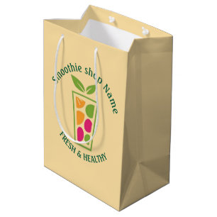 Cute Sweet yogurt Smoothies fruit Juice bar shop Medium Gift Bag