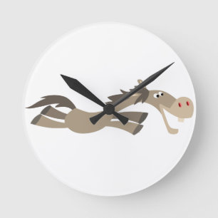 Cute Swift Cartoon Horse Wall Clock
