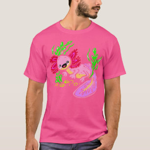 Cute Swimming Axolotl Salamander T-Shirt